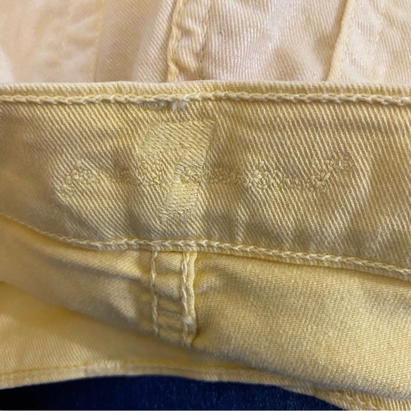 7 For All Mankind Cropped Skinny Jeans Light Yellow 24 - Picture 3 of 6